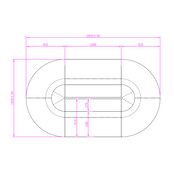 Modulaire bank Cookie ovaal