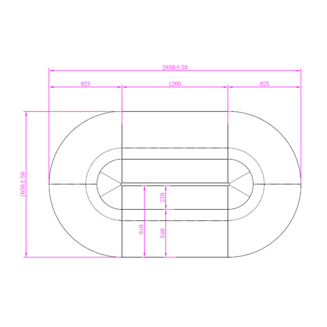 Modulaire bank Cookie ovaal
