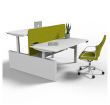 Duo zit-sta bureau Flow met wang | wit