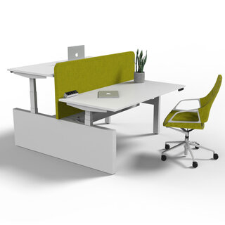 Duo zit-sta bureau Flow met wang | wit