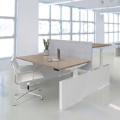 Duo zit-sta bureau Flow met wang | wit