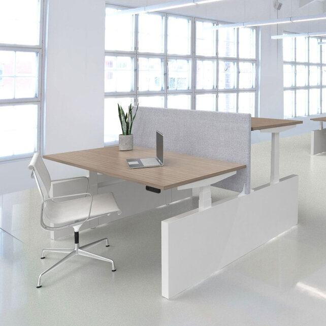 Duo zit-sta bureau Flow met wang | wit
