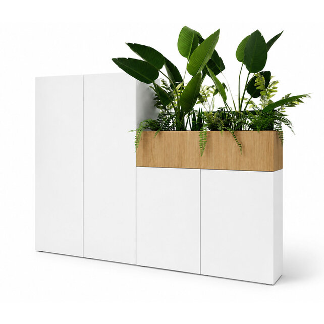 Kantoorkast met plantenbak Flora