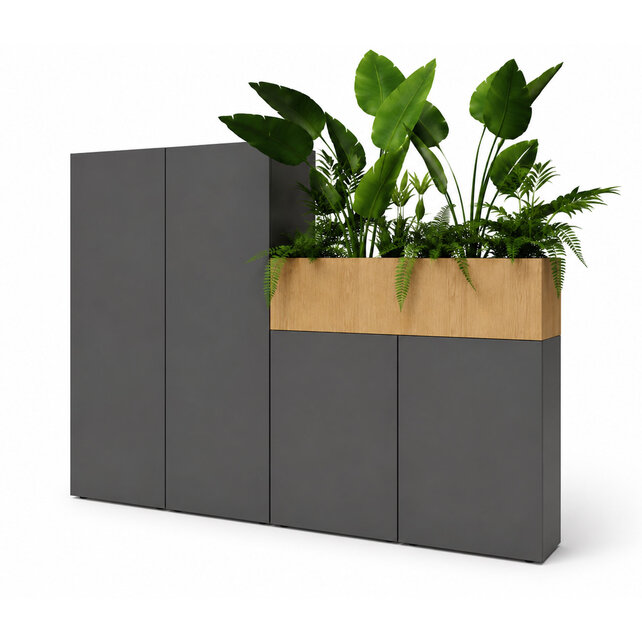 Kantoorkast met plantenbak Flora