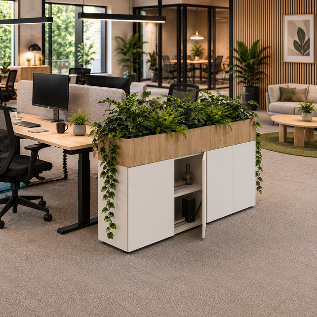 Deasc. Greenbox kast met plantenbak