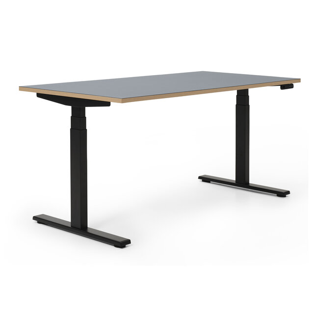Zit sta bureau Deasc. One linoleum zwart frame