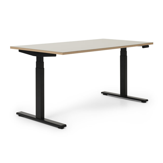 Zit sta bureau Deasc. One linoleum zwart frame