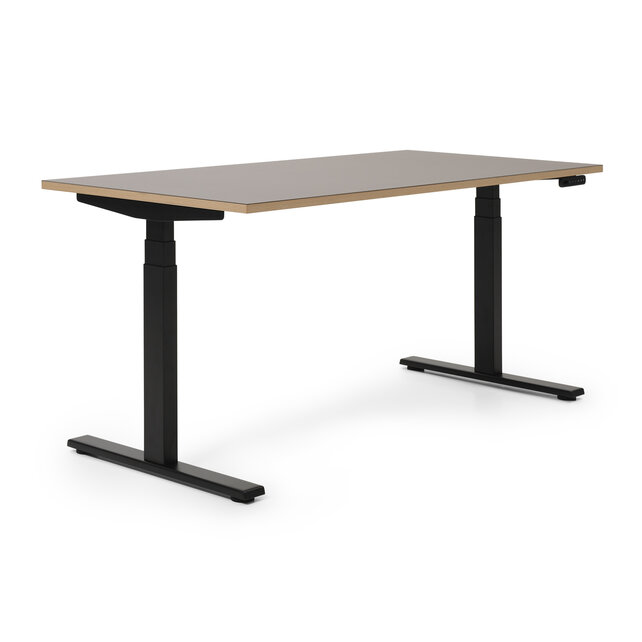 Zit sta bureau Deasc. One linoleum zwart frame