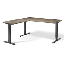 MY workplace zit sta hoekbureau Flow | zwart frame