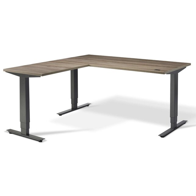 MY workplace zit sta hoekbureau Flow | zwart frame