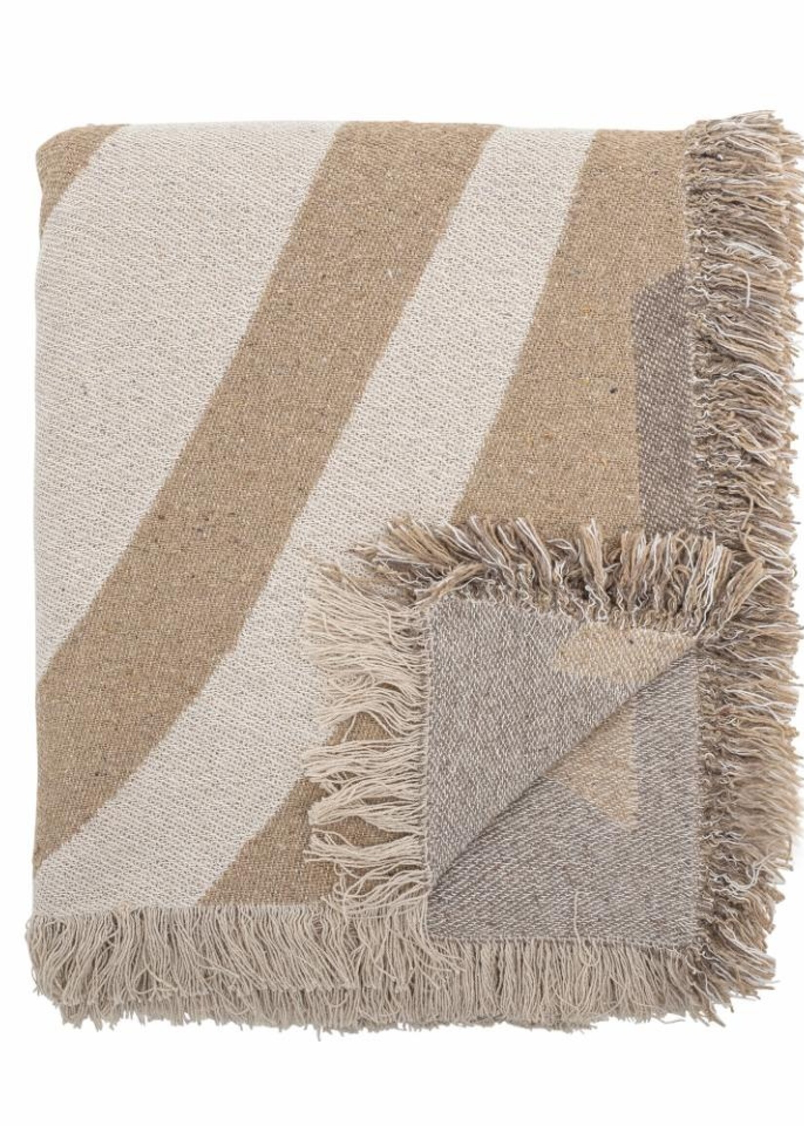 Bloomingville Orinocco Throw Nature recycled cotton 160 x 130 cm