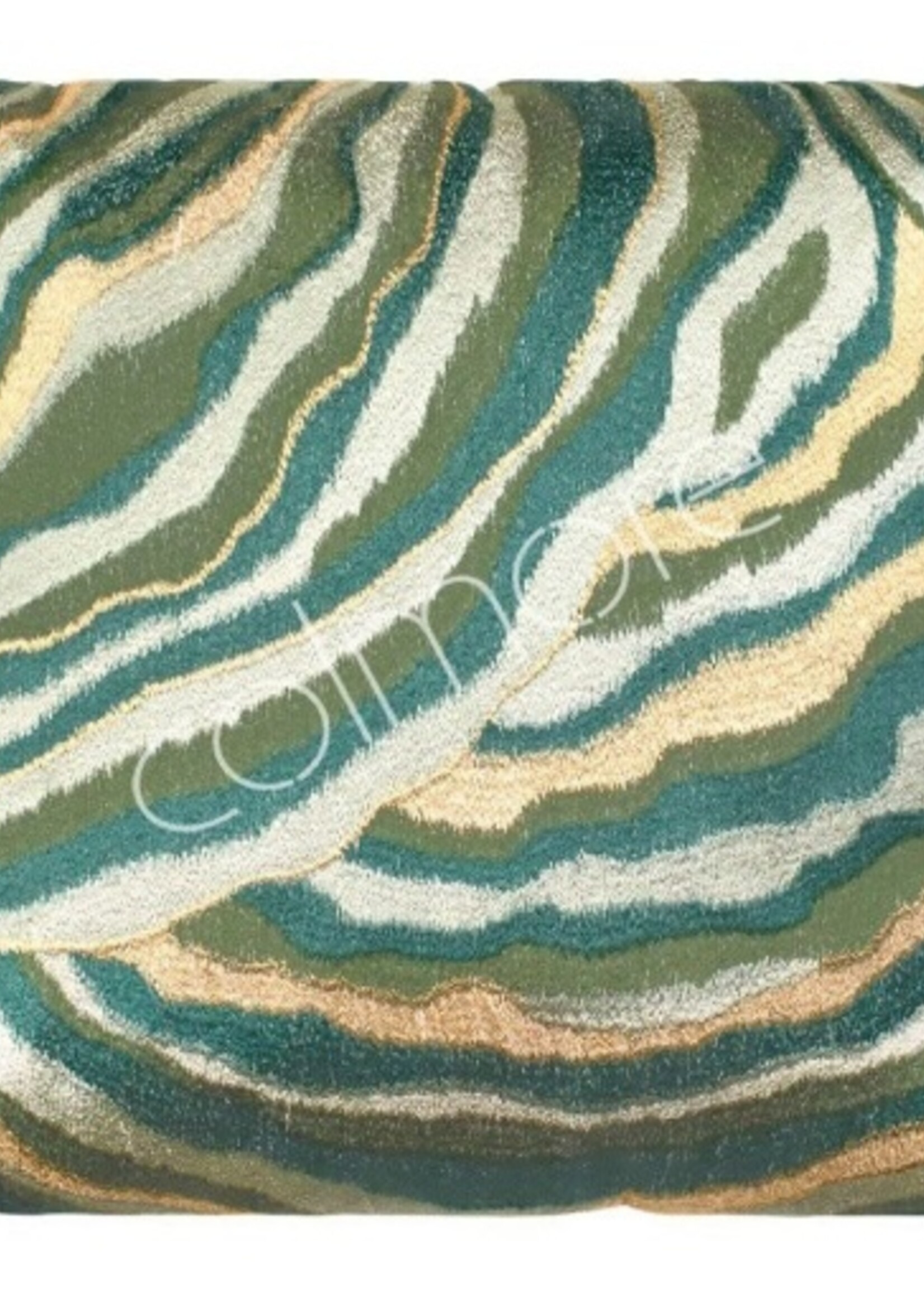 TICA (Home & Living & Go voorheen) Cushion Zebra groen  goud