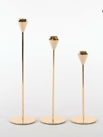 RASTELI Set van 3 kandelaars party gold