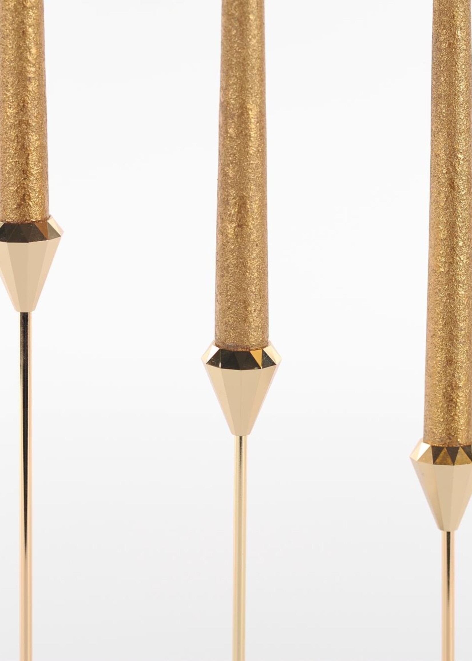 RASTELI Set van 3 kandelaars party gold