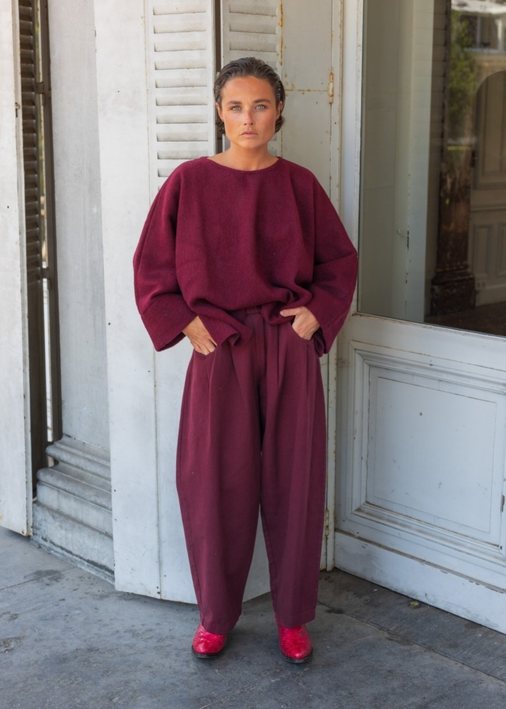black rose Pants Labon Rosso