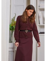 I Say Anna Colar Cardigan Wine