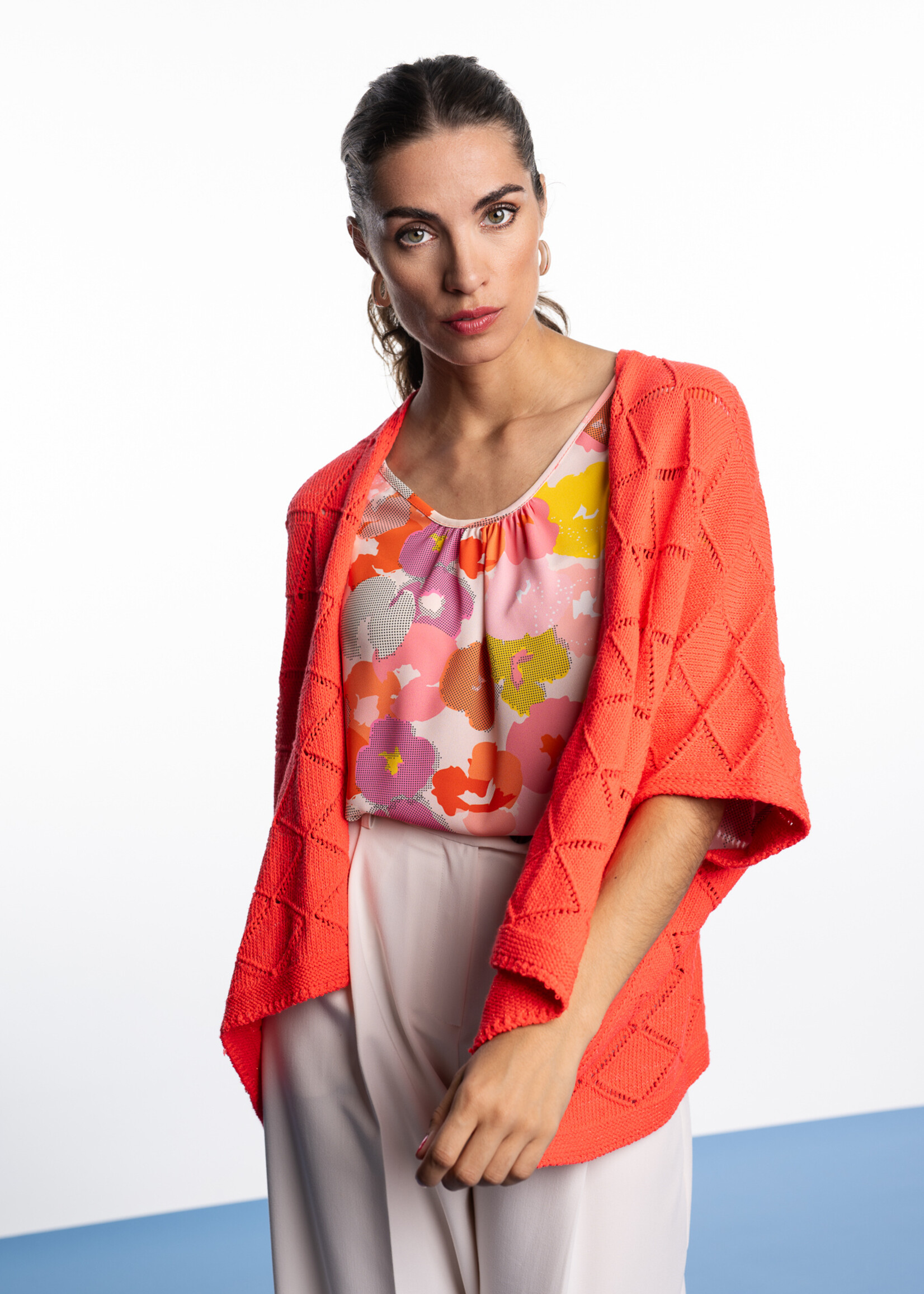 Dame Blanche Cardigan Torna Grande Coral
