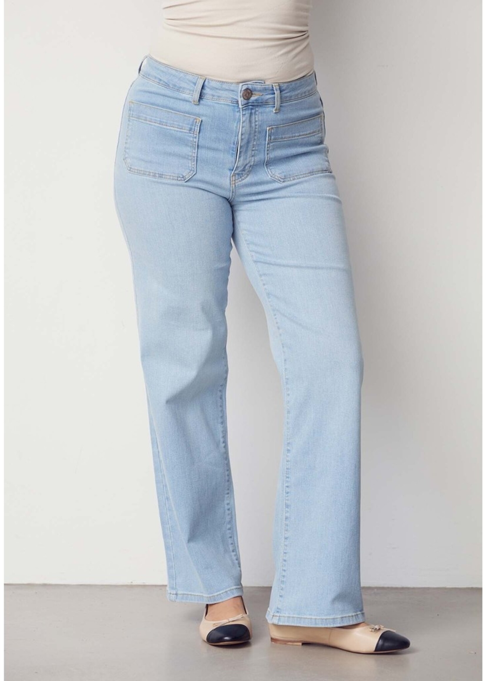 I Say Bologna wide jeans light denim