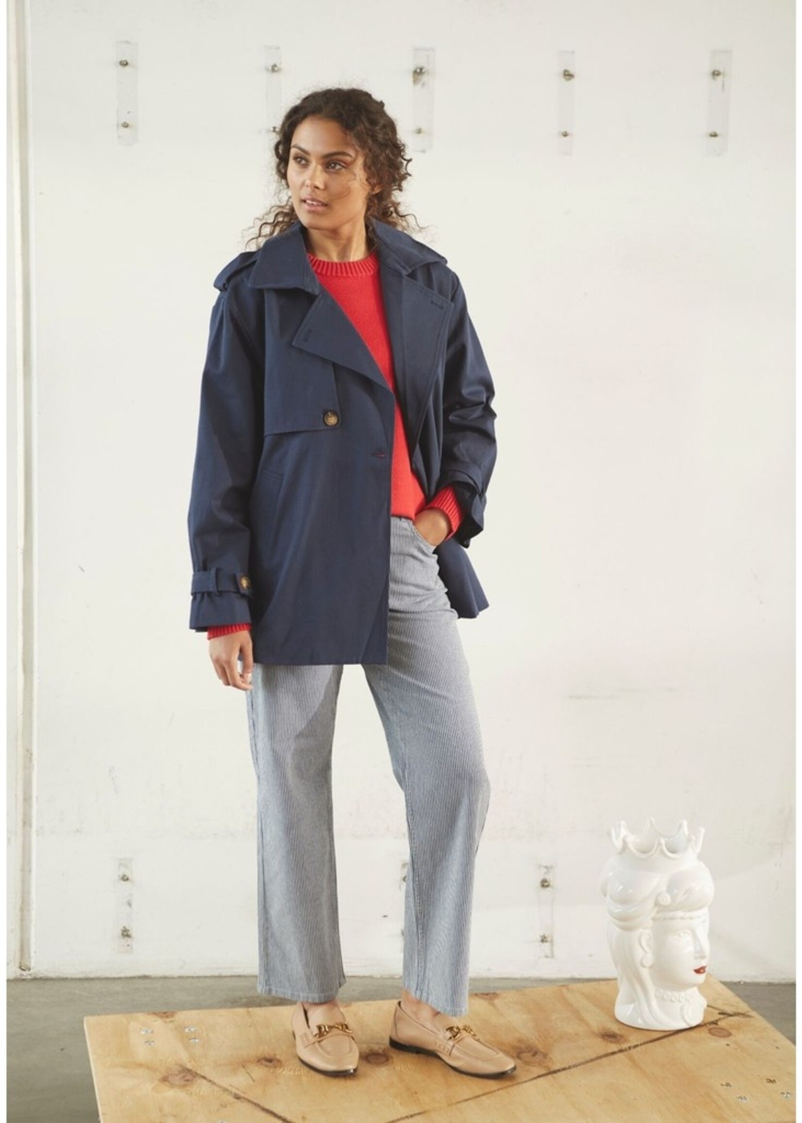 I Say Monza striped jeans Milky stripe