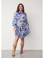 I Say Ane printed dress Blue graphical