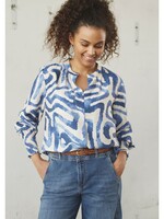 I Say Ane printed bloes Blue graphical