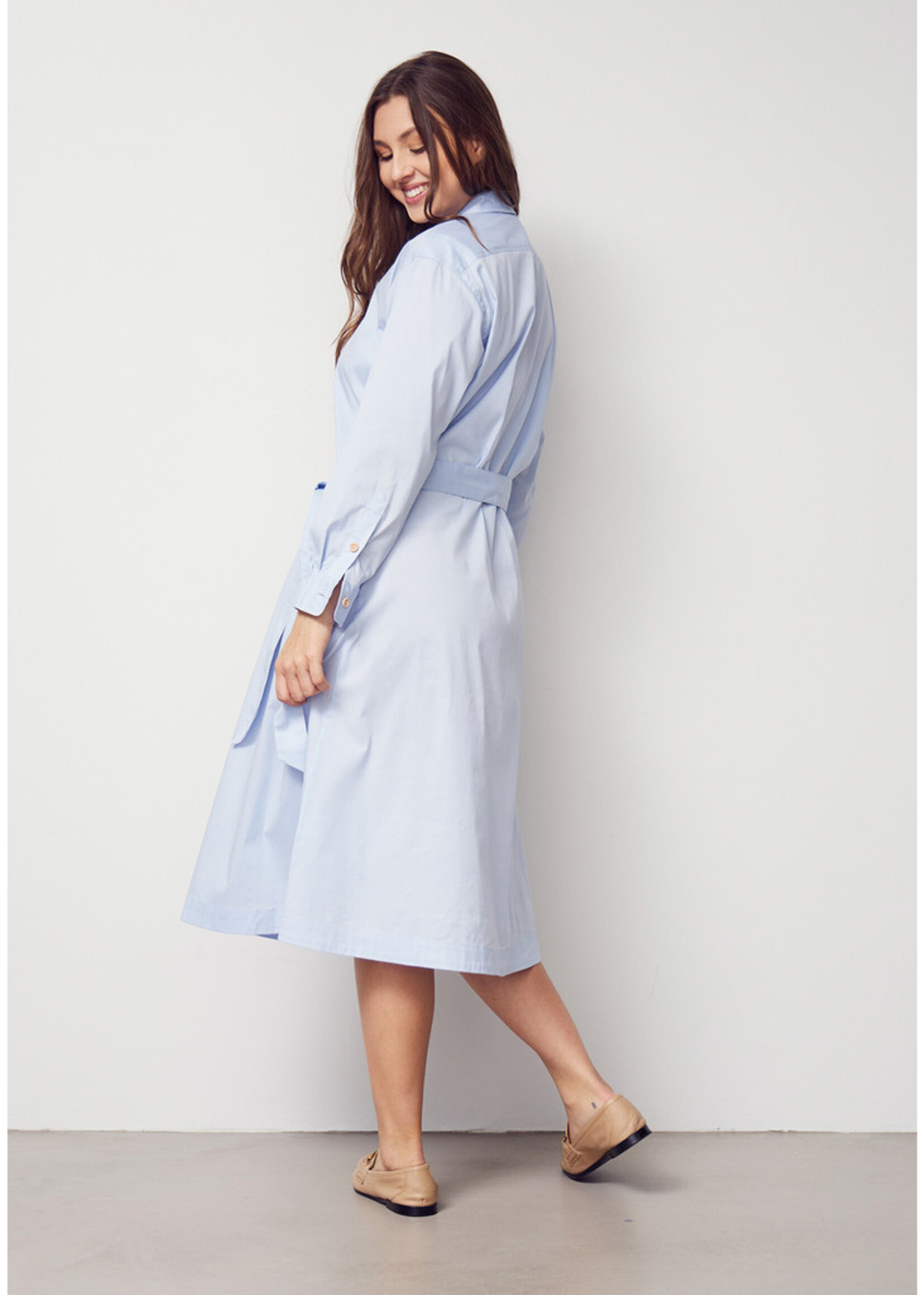 I Say Sigga shirt dress light blue