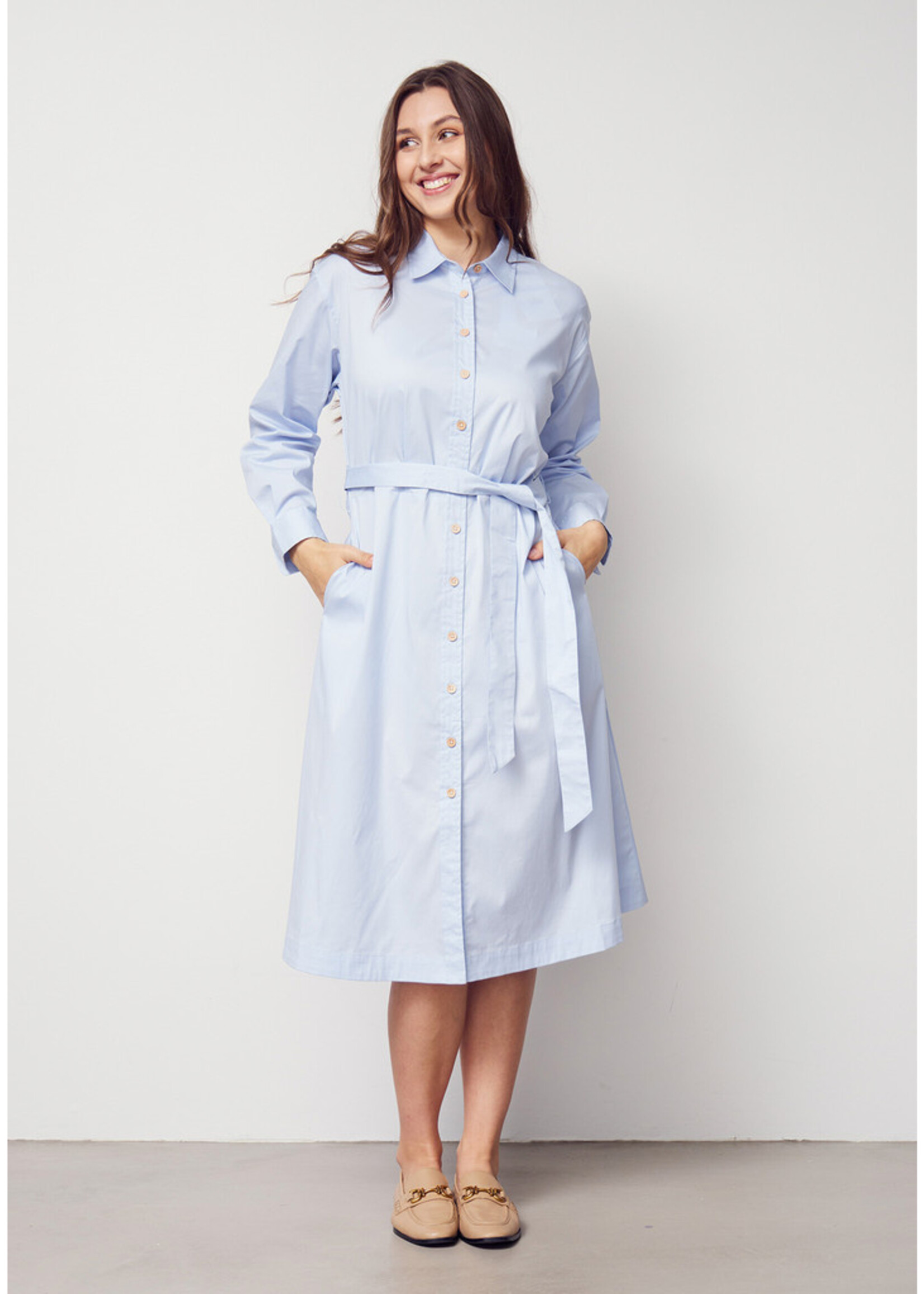 I Say Sigga shirt dress light blue
