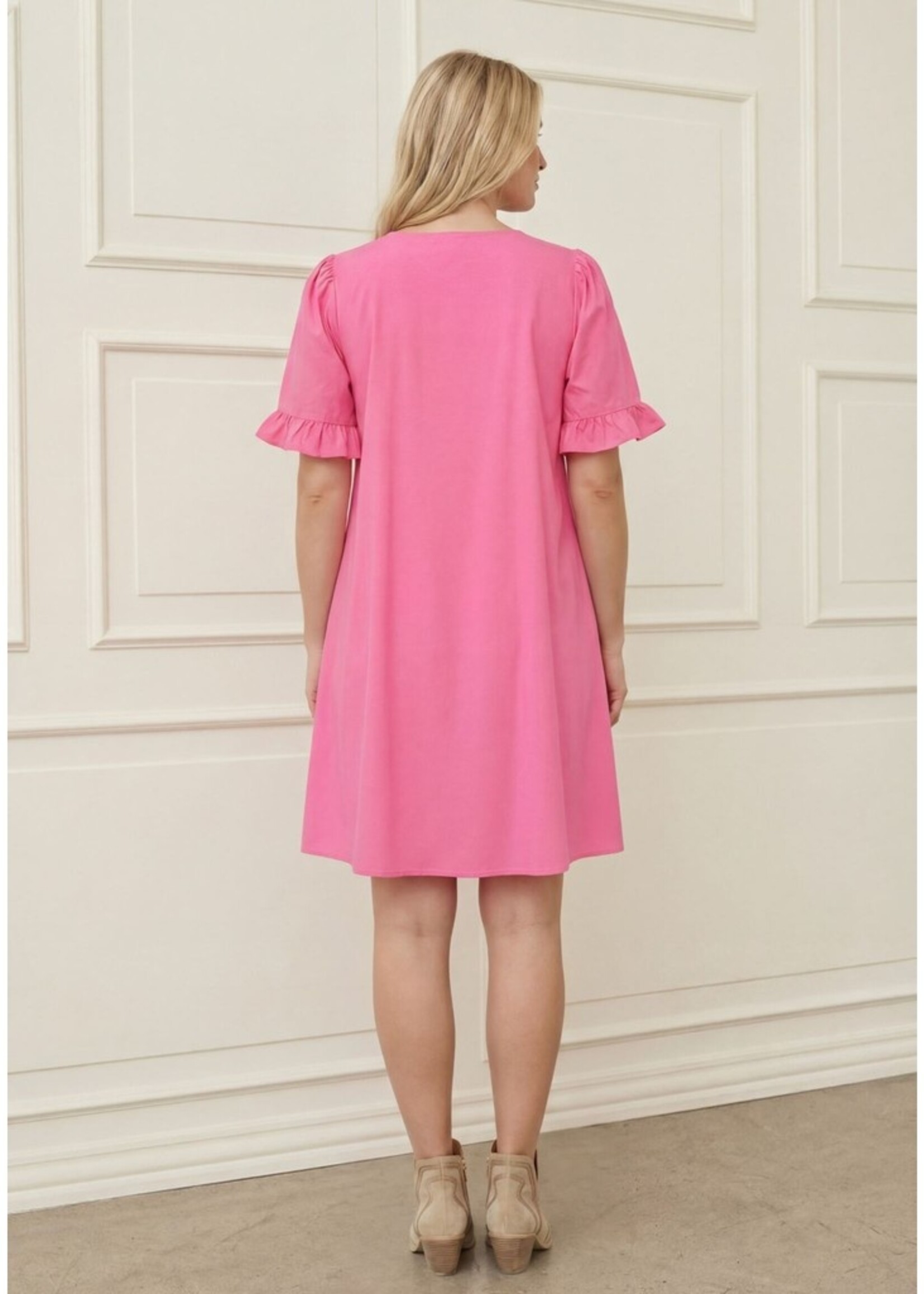 I Say Sigga flounce dress  pink