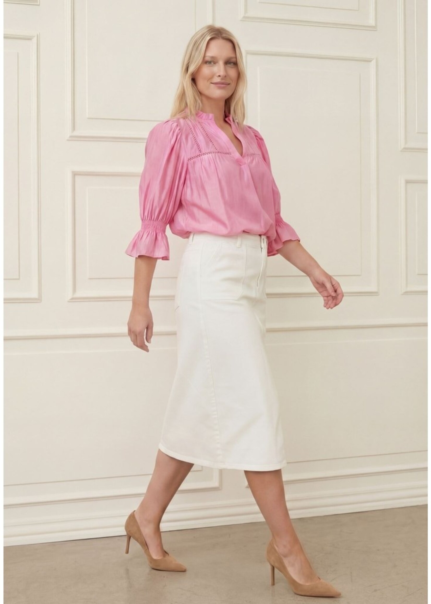 I Say Marie s/s Blouse fresh pink
