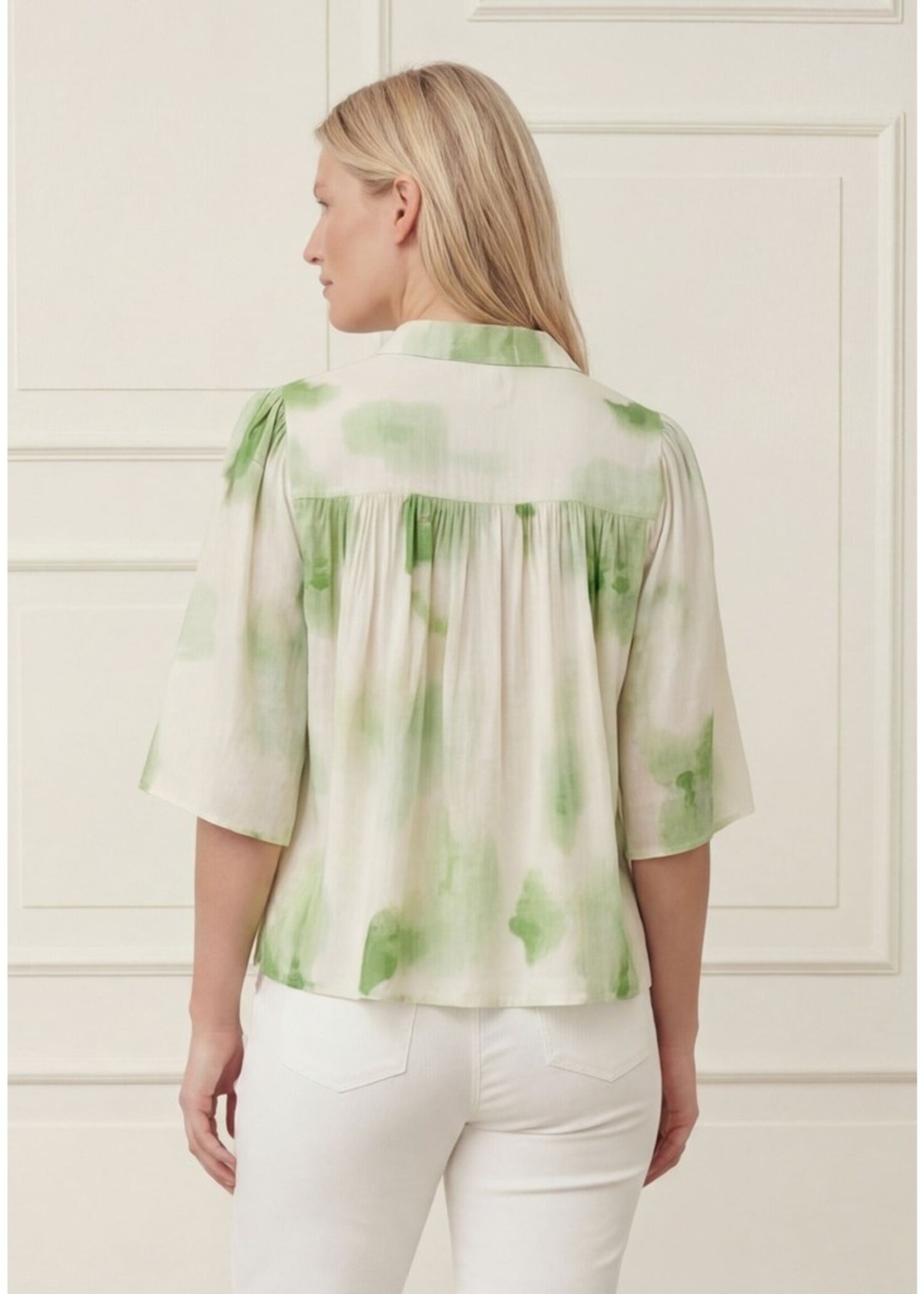 I Say Ane Placket Blouse Green
