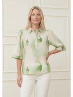 I Say Ane Placket Blouse Green