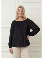 I Say Ane Stretch  Blouse Black