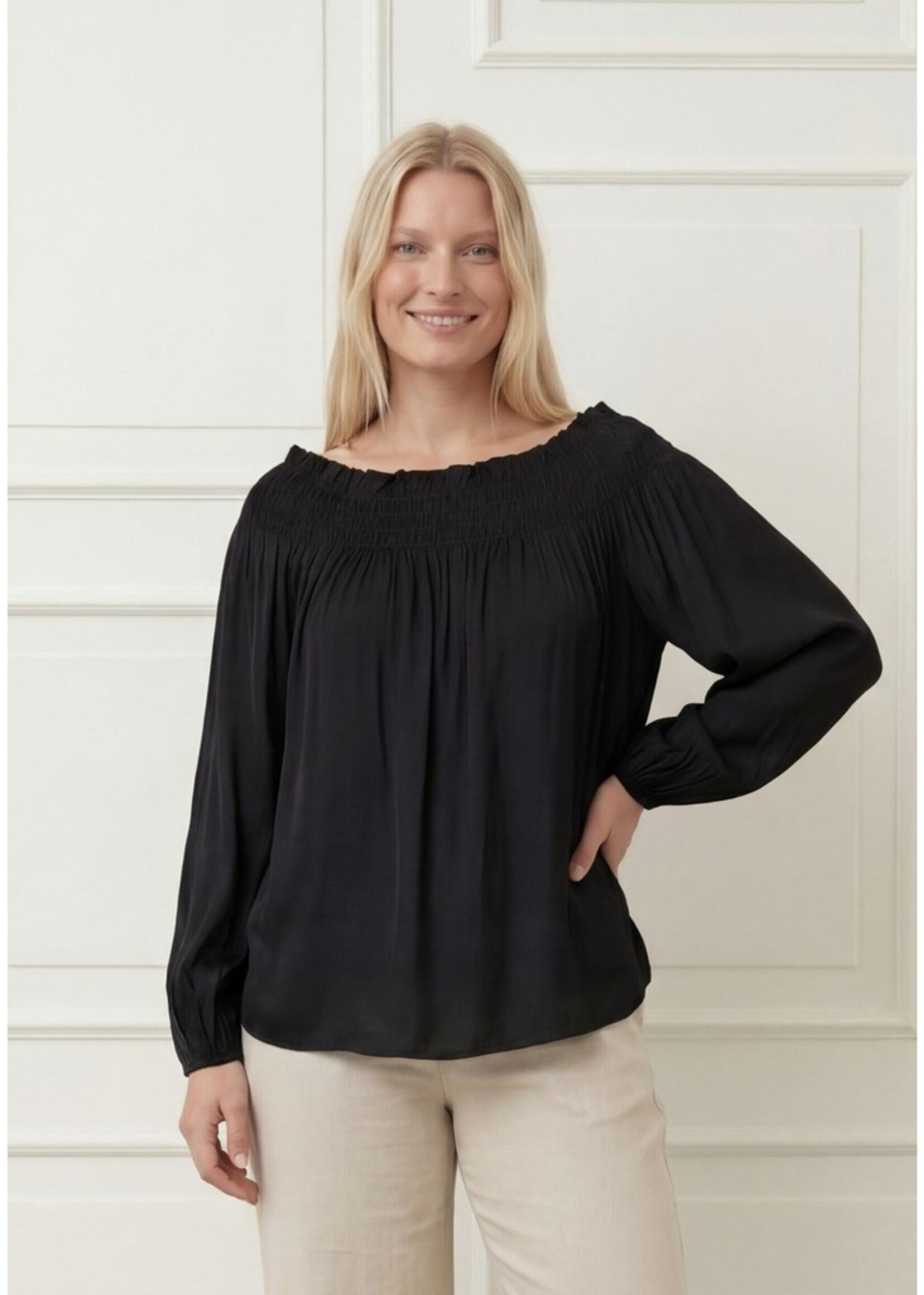 I Say Ane Stretch  Blouse Black