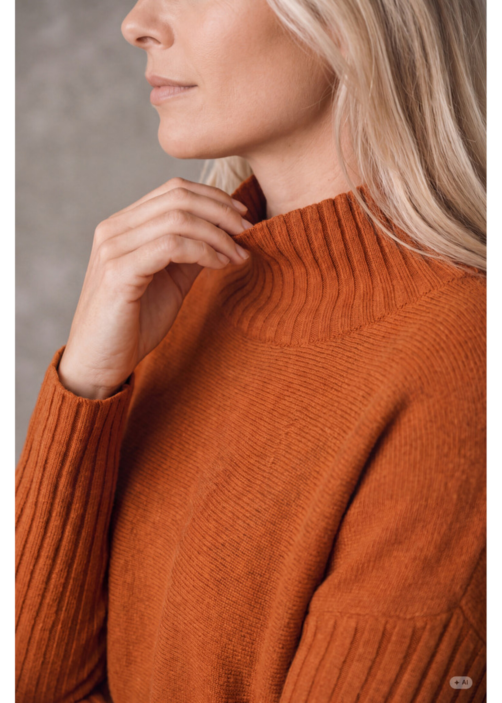 I Say Kaddy Knit Pullover Autumn Orange