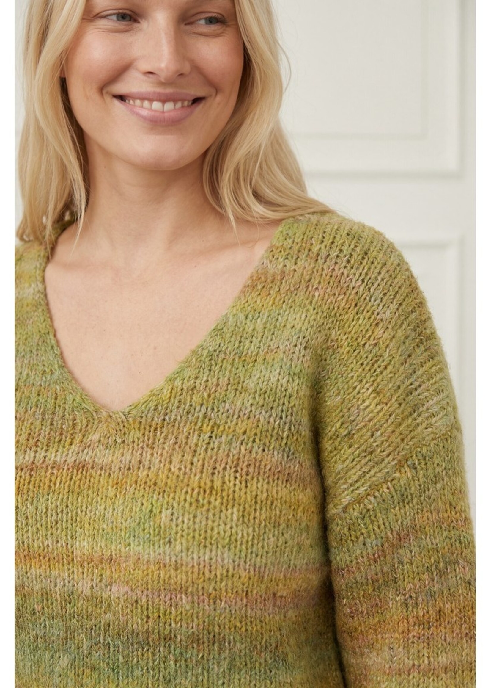 I Say Cosima Color Pullover Green Tones