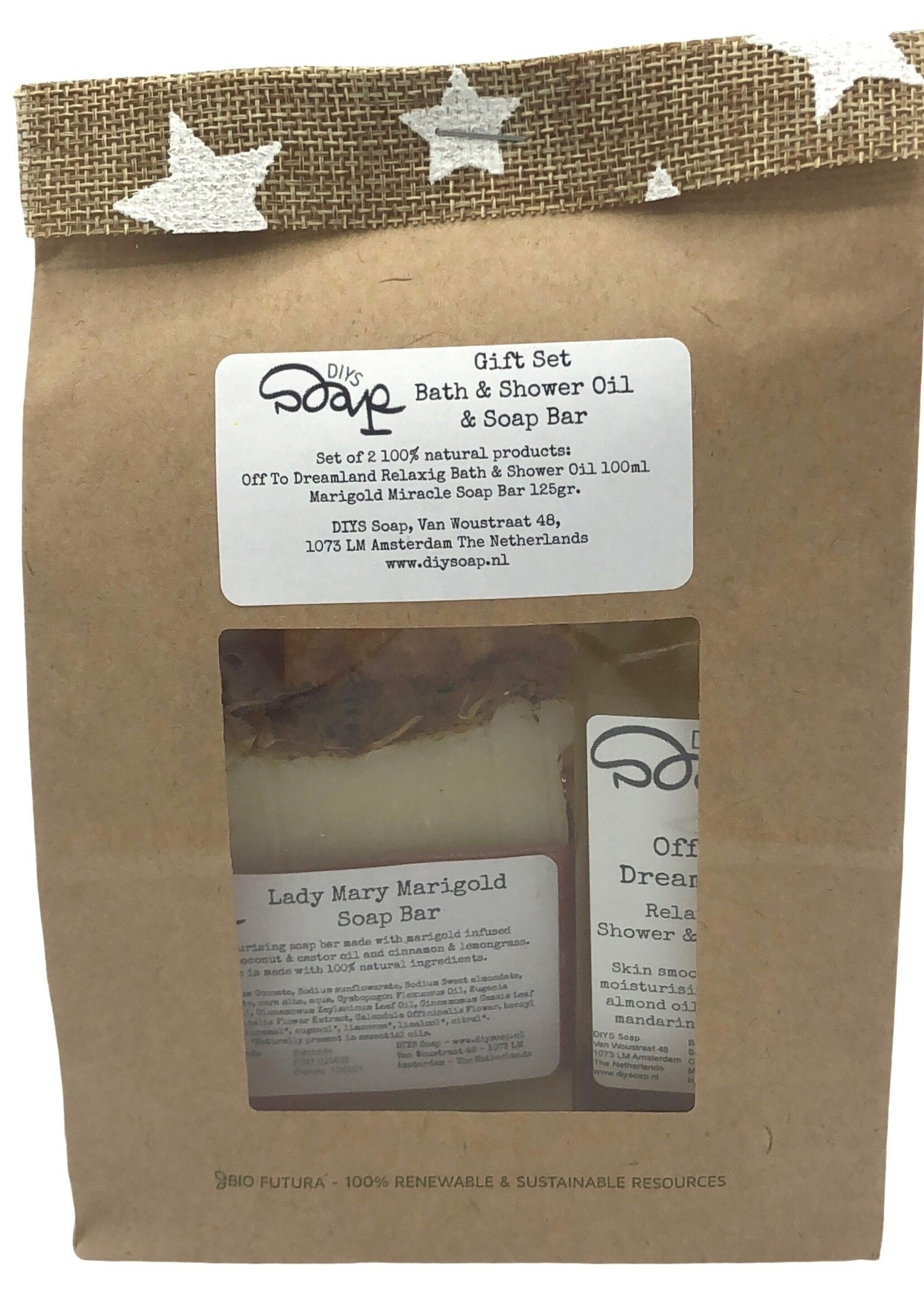 Cadeauset bad- en doucheolie plus zeep