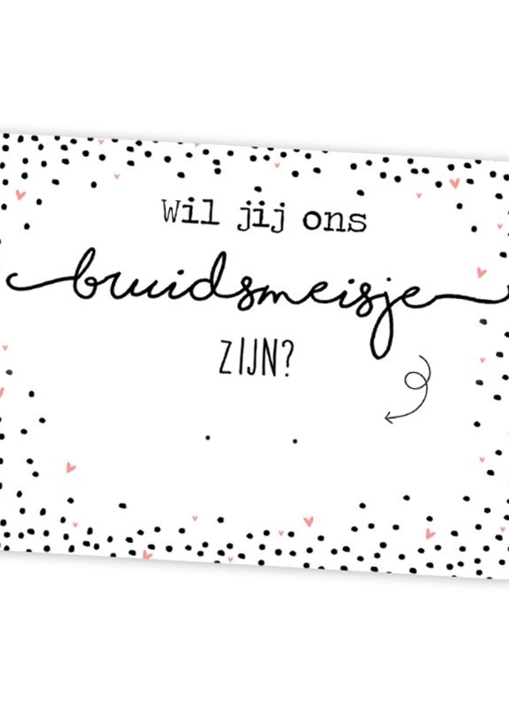 Card Bridesmaid without stud earrings