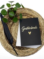 Gastenboek zwart/goud 50