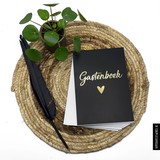 Gastenboek zwart/goud 50 Gastenboek zwart/goud 50