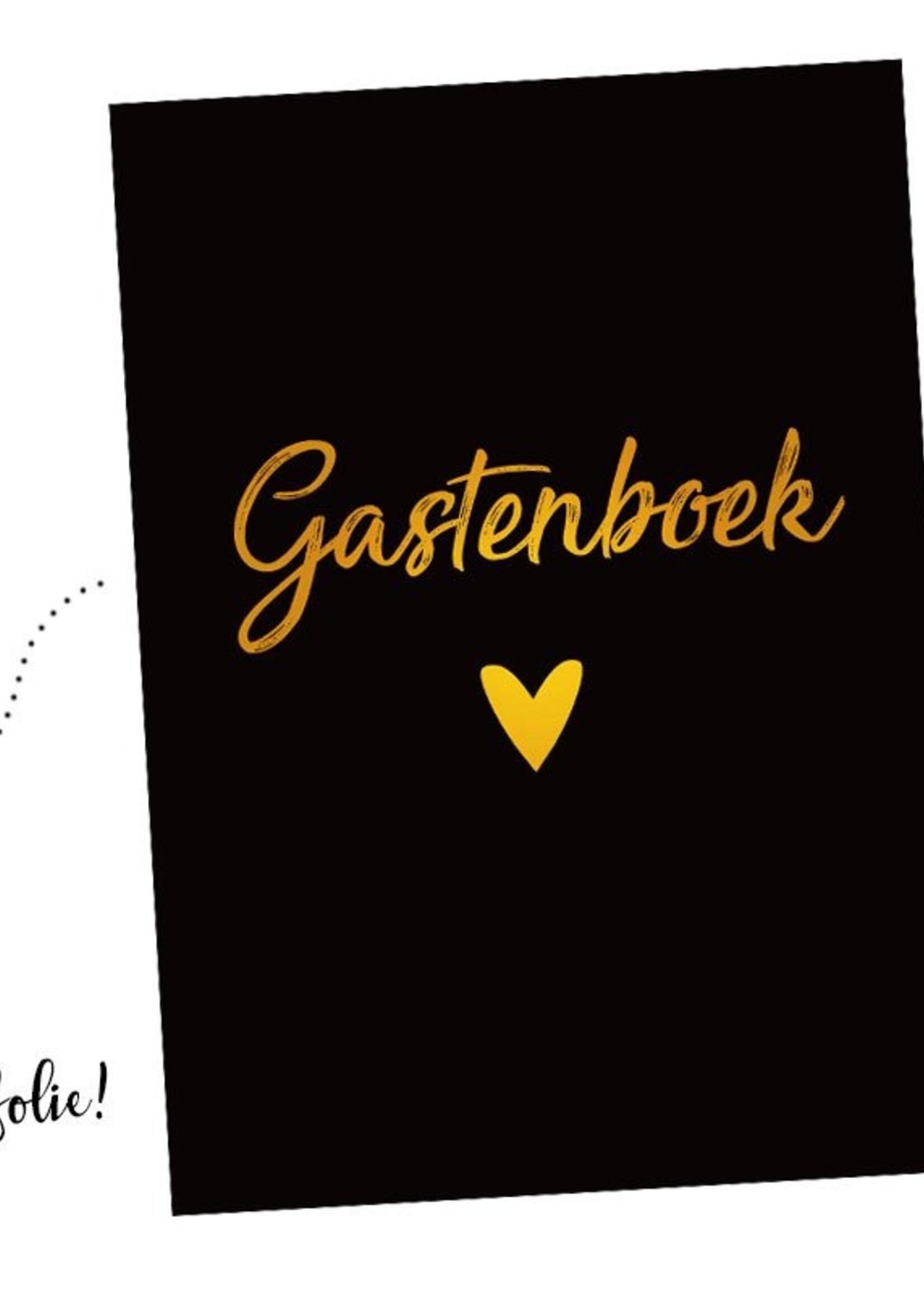 Gastenboek zwart/goud 50