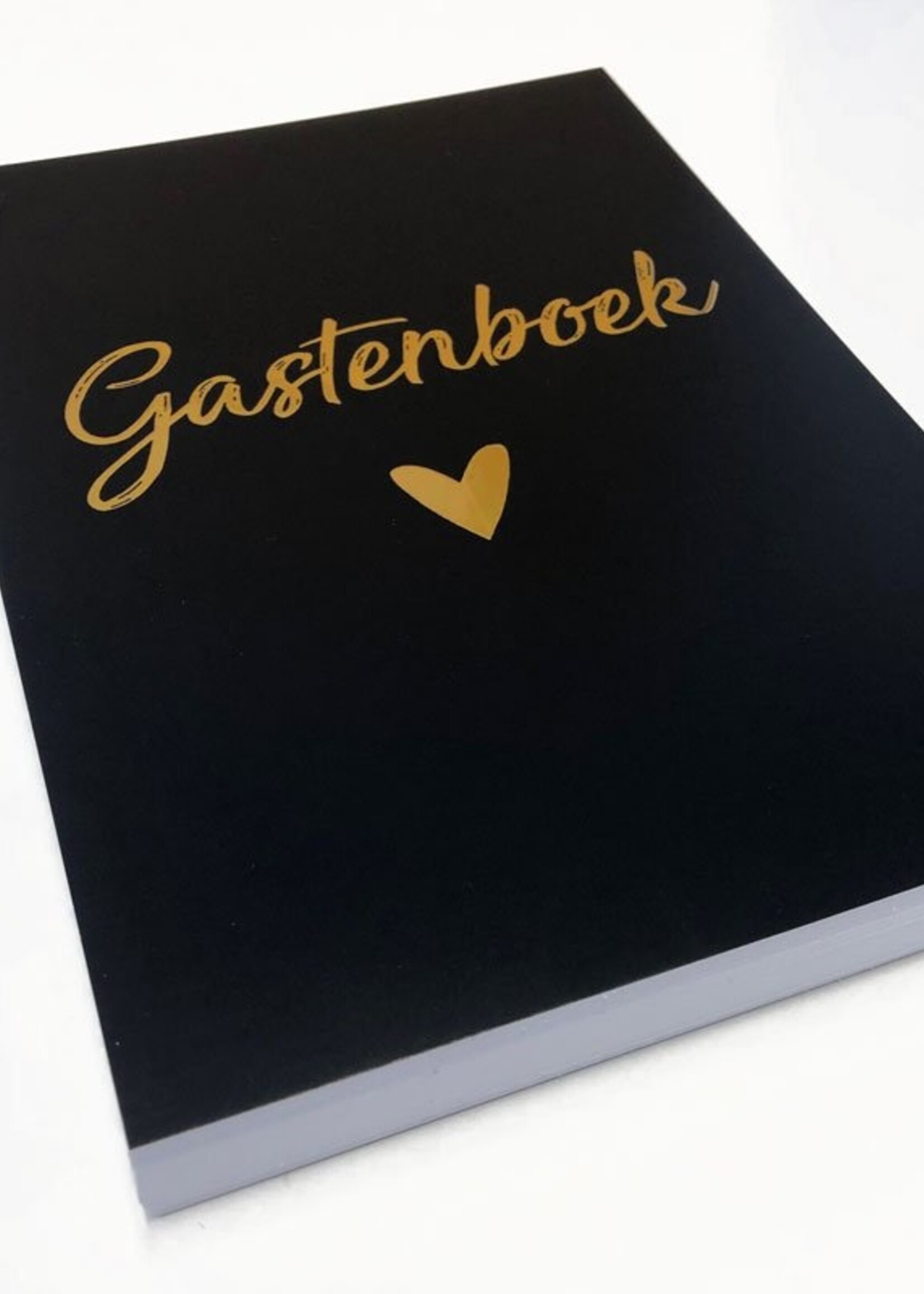Gastenboek zwart/goud 50