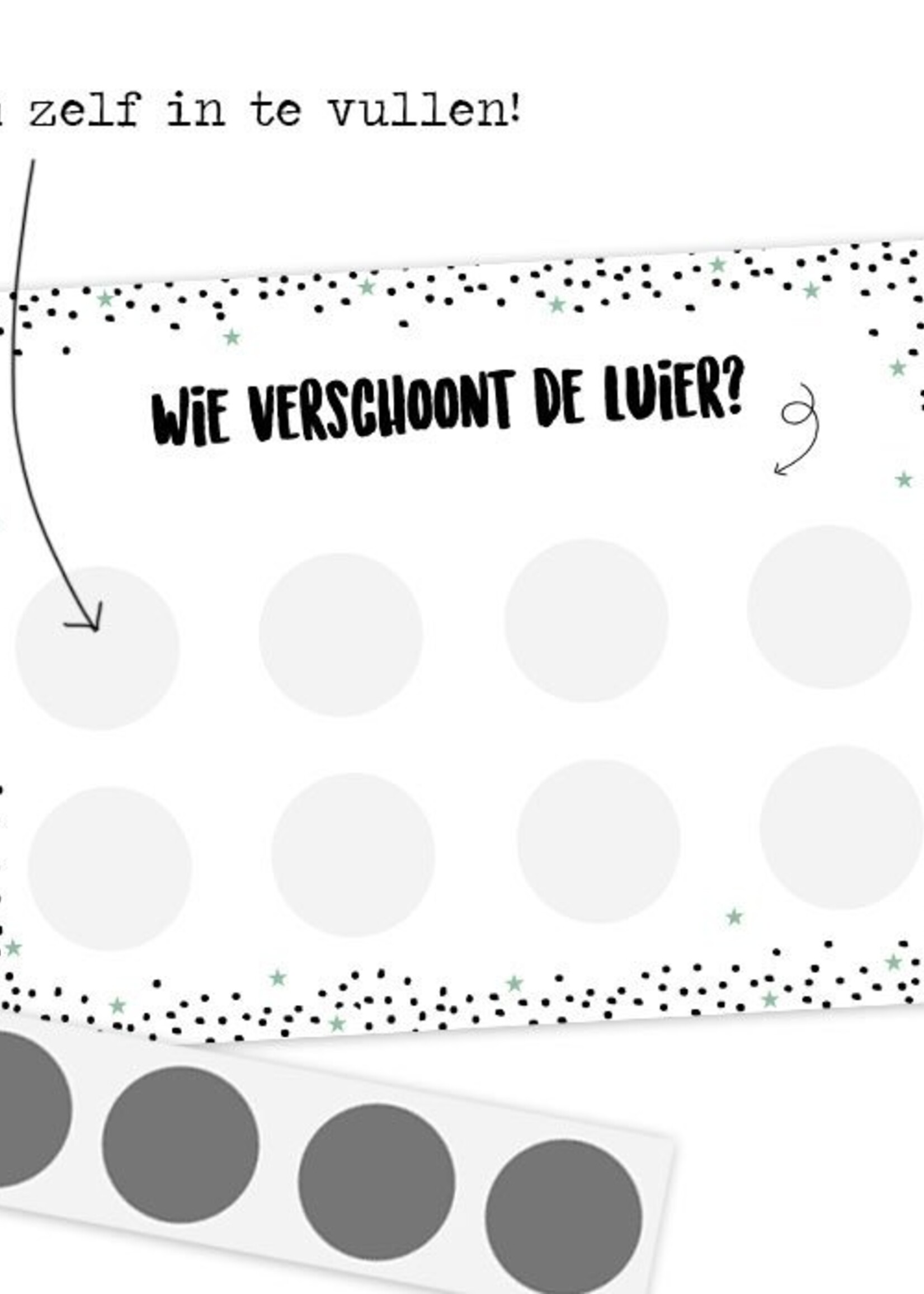 Scratch card XL diaper change DIY