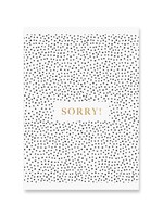 Kaart Sorry | Goudfolie