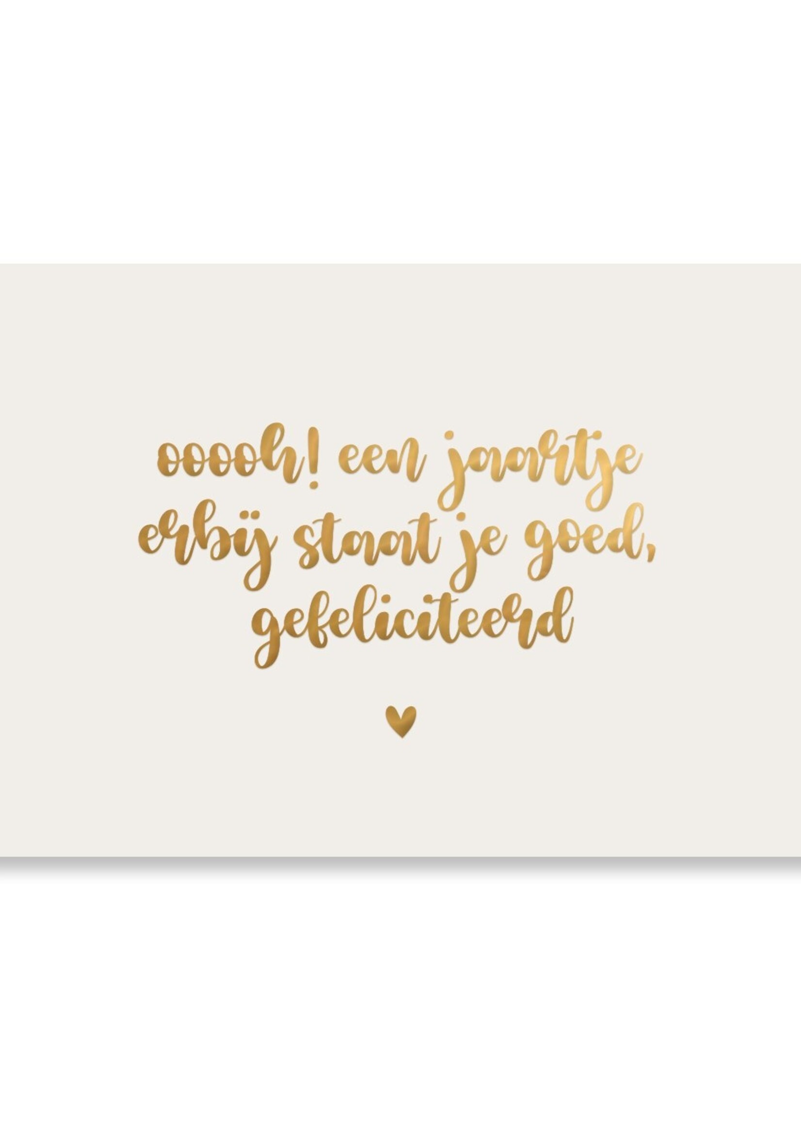 Kaart Jaartje erbij | Goudfolie