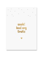 Kaart Trots | Goudfolie