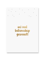 Get well soon card | Gold foil