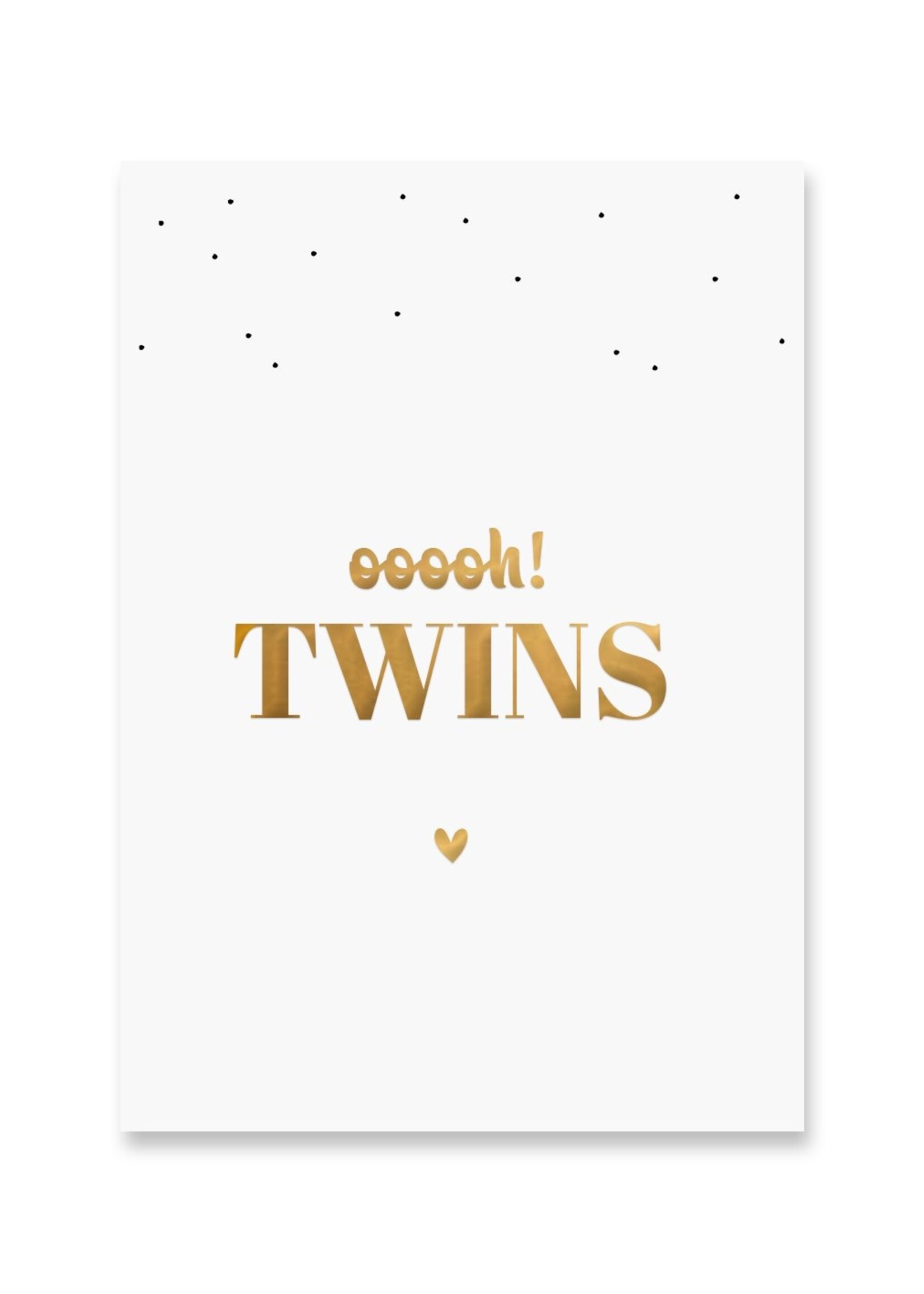 Kaart Twins | Goudfolie