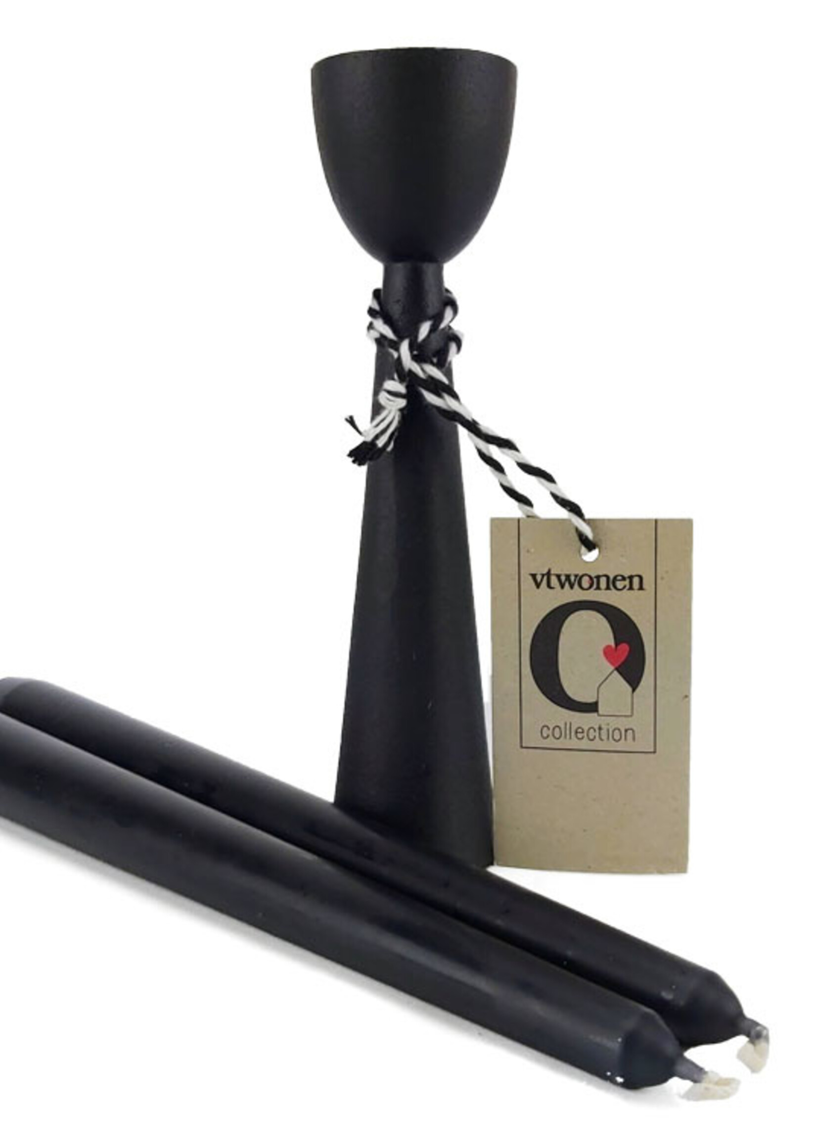 Candle Holder Metal Black small