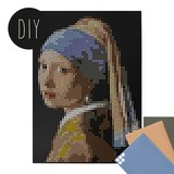 DIY poster met kleurrijke zelfklevende stippen - Vermeer DIY poster met kleurrijke zelfklevende stippen - Vermeer
