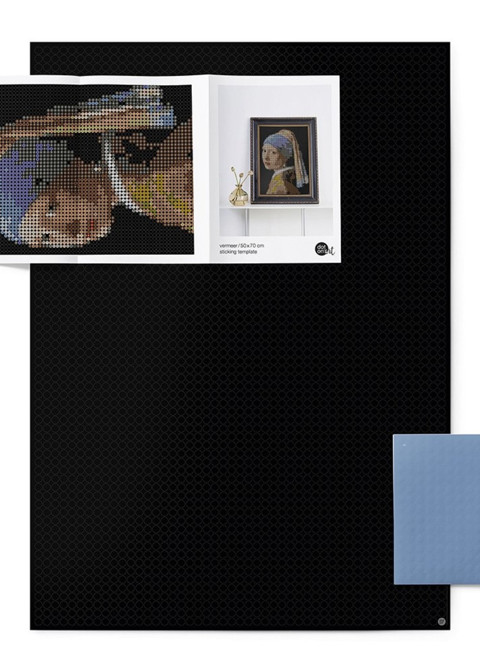 DIY poster met kleurrijke zelfklevende stippen - Vermeer